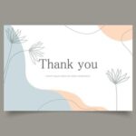thank you card template minimalist background free vector